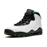 Air Jordan 10 Retro (Big Kids) 310806-137 - Weiß-Schwarz-Grün Design