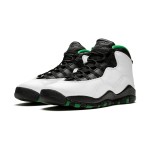 Air Jordan 10 Retro (Big Kids) 310806-137 - White, Black & Green Design