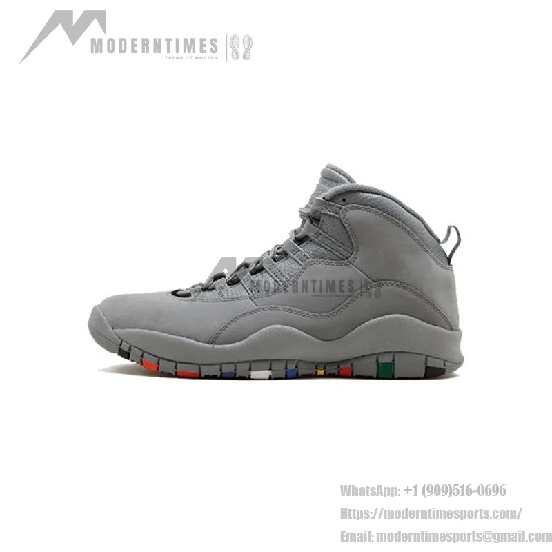 Air Jordan 10 Retro “Cool Grey” (Men's) 310805-022 - Cool Grey with Multicolor Sole Accents