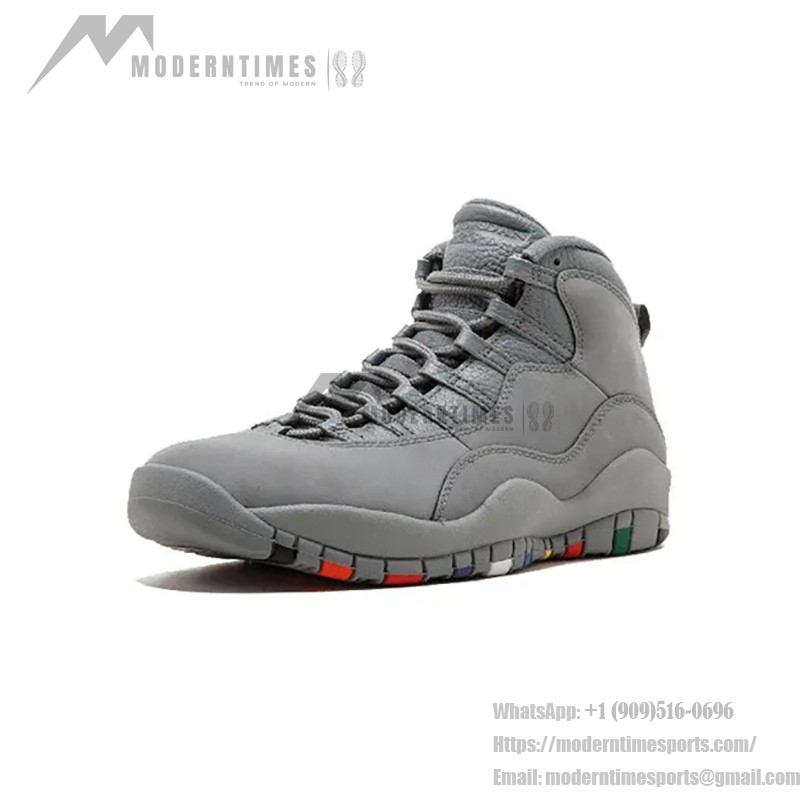 Air Jordan 10 Retro “Cool Grey” (Men's) 310805-022 - Cool Grey with Multicolor Sole Accents