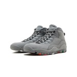 Air Jordan 10 Retro “Cool Grey” (Men's) 310805-022 - Cool Grey with Multicolor Sole Accents