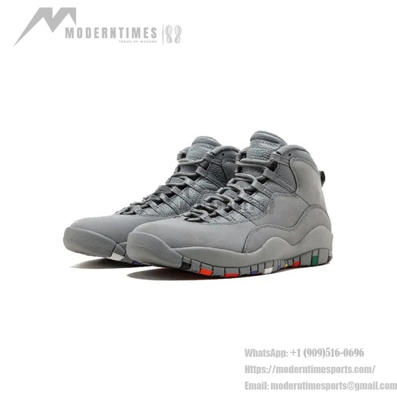 Air Jordan 10 Retro “Cool Grey” (Men's) 310805-022 - Cool Grey with Multicolor Sole Accents