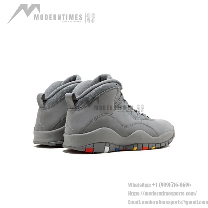 Air Jordan 10 Retro “Cool Grey” (Men's) 310805-022 - Cool Grey with Multicolor Sole Accents