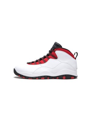 Air Jordan 10 Retro “Russell Westbrook PE” 310805-160 Classic Basketball Sneakers - White, Red & Black Signature Design