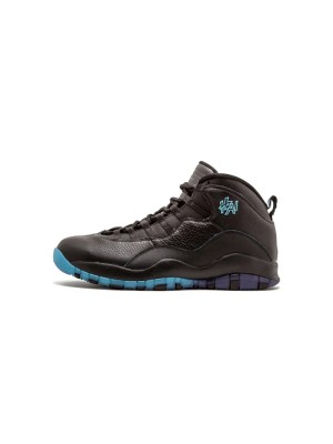 Air Jordan 10 Retro “Shanghai” 310805-024 Classic Basketball Sneakers - Black with Blue Shanghai-Inspired Design