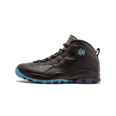 Air Jordan 10 Retro “Shanghai” 310805-024 Classic Basketball Sneakers - Black with Blue Shanghai-Inspired Design