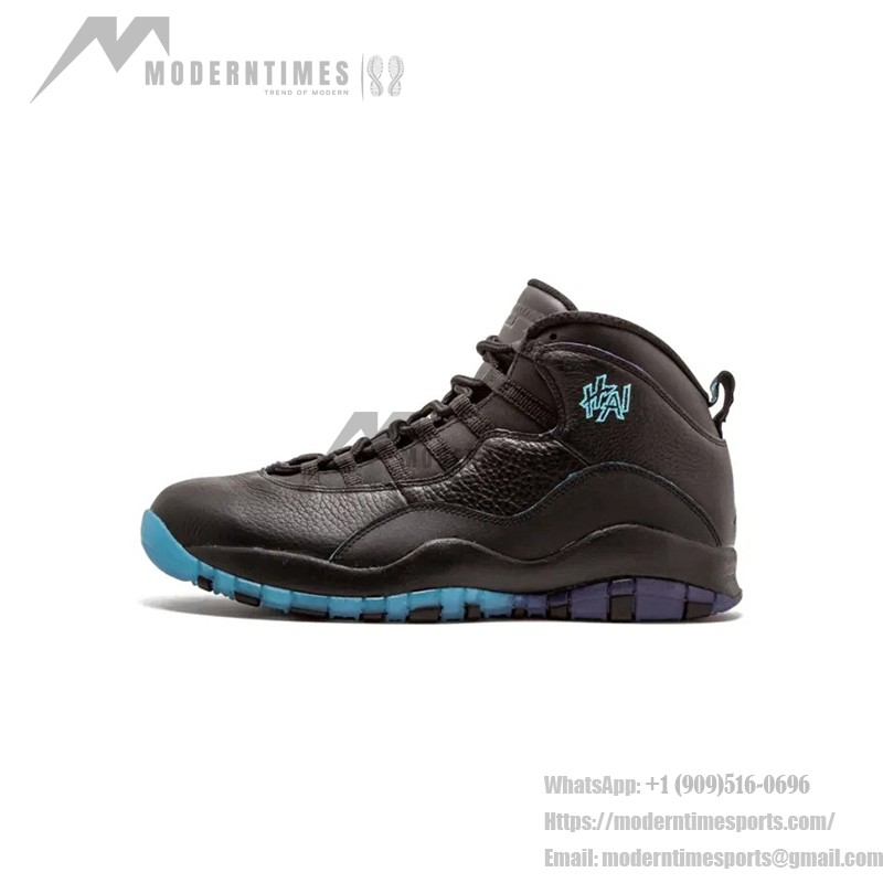 Air Jordan 10 Retro “Shanghai” 310805-024 - Black with Blue Shanghai-Inspired Design