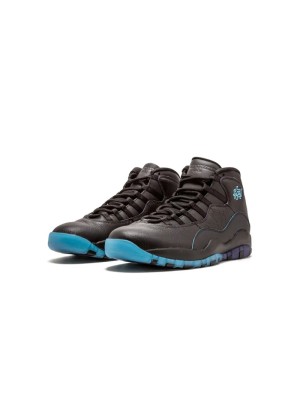 Air Jordan 10 Retro “Shanghai” 310805-024 Classic Basketball Sneakers - Black with Blue Shanghai-Inspired Design