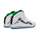 Air Jordan 10 Retro “Wings” CK4352-103 - White & Silver with Multicolor Lines