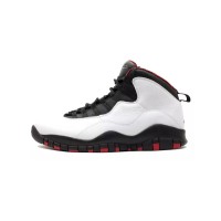 Air Jordan 10 “Double Nickel” 310805-100 Classic Basketball Sneakers - Iconic Black, White & Red Design