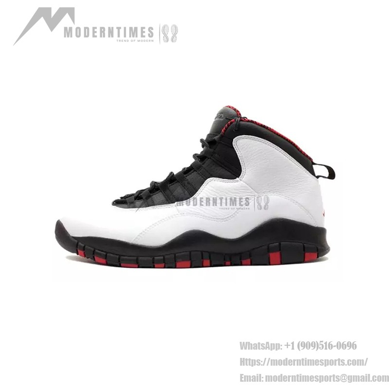 Air Jordan 10 Double Nickel 310805-100 - Black, White, and Red Basketball Sneakers