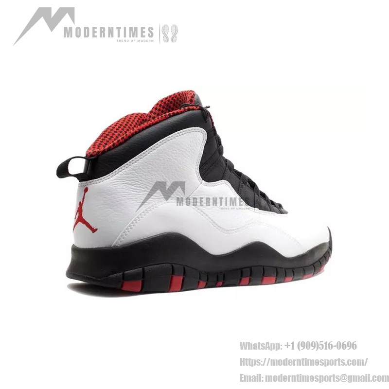 Air Jordan 10 Double Nickel 310805-100 - Black, White, and Red Basketball Sneakers