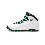 Air Jordan 10 Verde 705180-118 - White, Black, and Green Basketball Sneakers