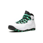 Air Jordan 10 Verde 705180-118 - White, Black, and Green Basketball Sneakers