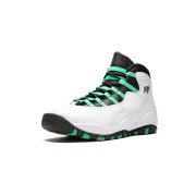 Air Jordan 10 “Verde” 705180-118 Classic Basketball Sneakers - Fresh White, Black & Green Design