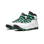 Air Jordan 10 Verde 705180-118 - White, Black, and Green Basketball Sneakers