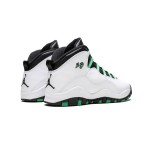 Air Jordan 10 Verde 705180-118 - White, Black, and Green Basketball Sneakers