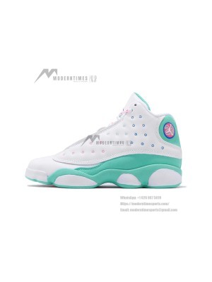 Air Jordan 13 GS "Aurora Green" 439358-100 - Fresh Mint Classic Sneakers for Youth | Perfect Spring/Summer Style