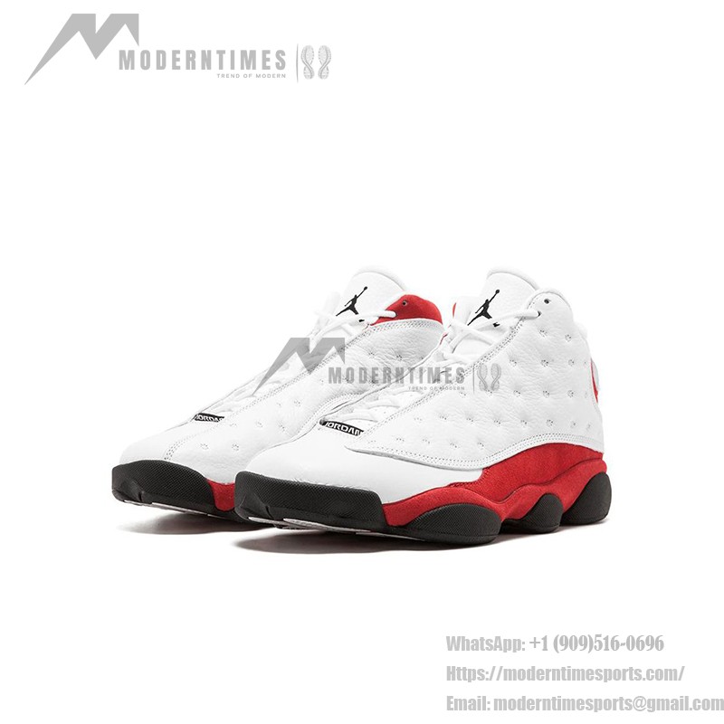 Air Jordan 13 Retro "Chicago" 414571-122 - White Leather and Red Suede Sneakers