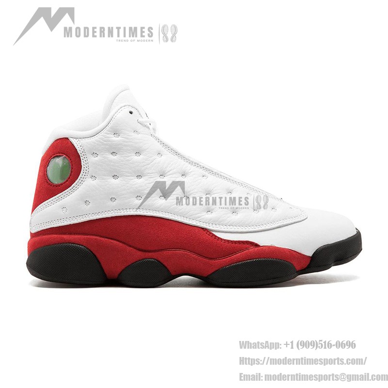 Air Jordan 13 Retro "Chicago" 414571-122 - White Leather and Red Suede Sneakers