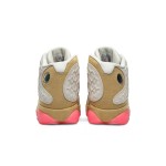 Air Jordan 13 Retro "Chinese New Year" CW4409-100 - Ivory and Tan Sneakers with Pink Outsole