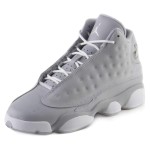 Air Jordan 13 Retro 439358-018 Wolf Grey basketball shoes with premium leather and iconic design