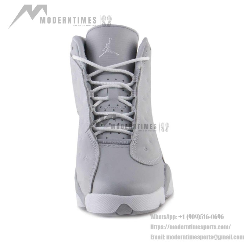 Air Jordan 13 Retro 439358-018 Wolf Grey basketball shoes with premium leather and iconic design