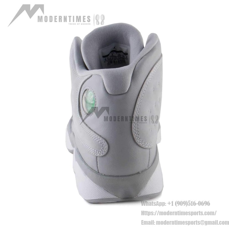 Air Jordan 13 Retro 439358-018 Wolf Grey basketball shoes with premium leather and iconic design