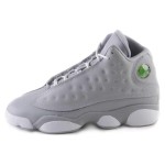 Air Jordan 13 Retro 439358-018 Wolf Grey basketball shoes with premium leather and iconic design