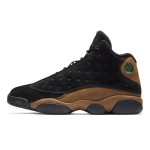 Air Jordan 13 Retro "Black Olive" 884129-006 - Black Suede Sneakers with Olive Accents