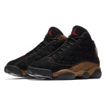 Air Jordan 13 Retro "Black Olive" 884129-006 - Black Suede Sneakers with Olive Accents