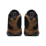 Air Jordan 13 Retro "Black Olive" 884129-006 - Black Suede Sneakers with Olive Accents