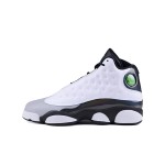 Air Jordan 13 Retro "Barons" 414571-115 - White Leather and Black Glossy Sneakers