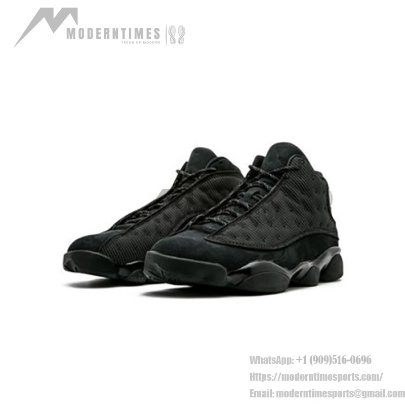 Air Jordan 13 Retro "Black Cat" 414571-011 - Mattschwarzer Wildleder- und Mesh-Sneaker