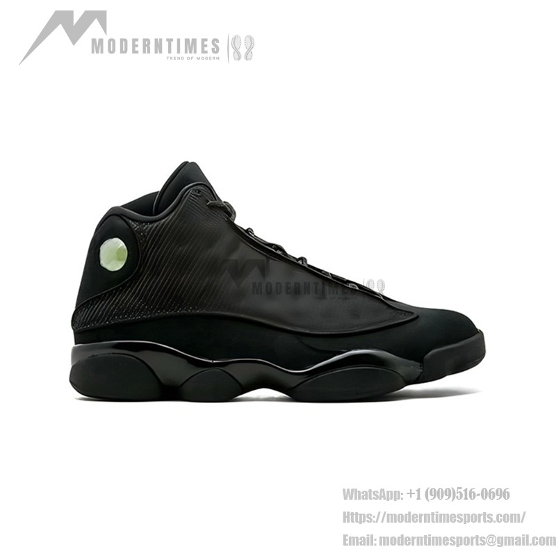 Air Jordan 13 Retro "Black Cat" 414571-011 - Matte Black Suede and Mesh Sneakers