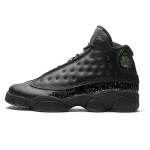 Air Jordan 13 Retro "Black Metallic Gold" DC9443-007 - Black Leather Sneakers with Gold Details