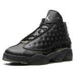 Air Jordan 13 Retro "Black Metallic Gold" DC9443-007 - Black Leather Sneakers with Gold Details