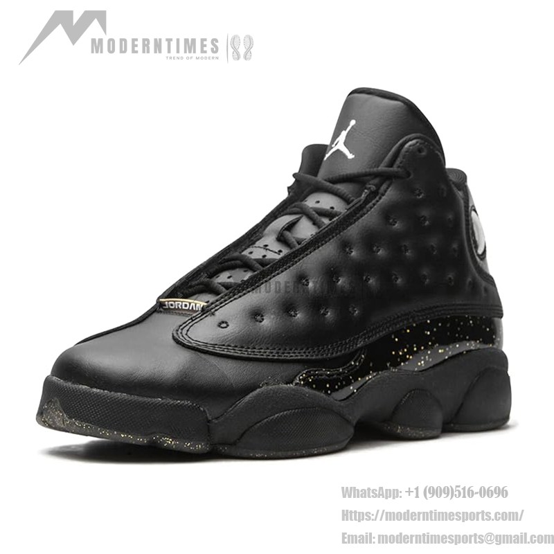 Air Jordan 13 Retro "Black Metallic Gold" DC9443-007 - Schwarzer Ledersneaker mit Gold-Details