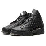 Air Jordan 13 Retro "Black Metallic Gold" DC9443-007 - Black Leather Sneakers with Gold Details