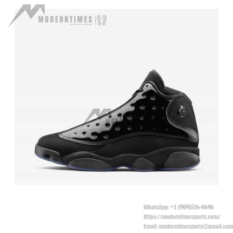 Air Jordan 13 Retro "Cap and Gown" 414571-012 - Black Patent Leather and Suede Sneakers