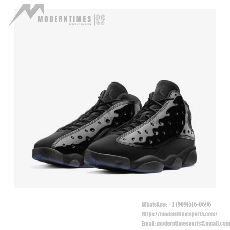 Air Jordan 13 Retro "Cap and Gown" 414571-012 - Schwarzer Lackleder- und Wildleder-Sneaker