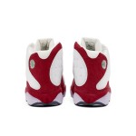 Air Jordan 13 Retro "Grey Toe" 414571-126 - Weißes Leder, rotes Wildleder und graue Zehenkappe