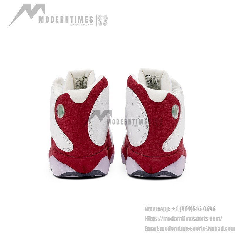 Air Jordan 13 Retro "Grey Toe" 414571-126 - Weißes Leder, rotes Wildleder und graue Zehenkappe