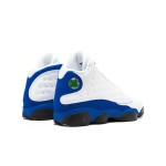 Air Jordan 13 Retro 414571-117 Hyper Royal basketball sneakers in white and blue with premium materials