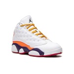 Air Jordan 13 Retro CV0785-158 KSA basketball shoes with white, yellow, green, and blue accents