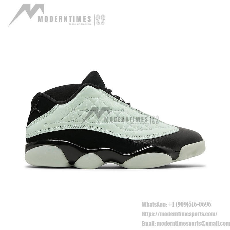 Air Jordan 13 Retro Low "Singles' Day" DM0803-300 - Mint Green and Black Sneakers