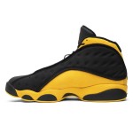 Air Jordan 13 Retro Melo Class of 2002 Black & Yellow basketball shoes with premium suede overlays