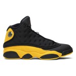 Air Jordan 13 Retro Melo Class of 2002 Black & Yellow basketball shoes with premium suede overlays