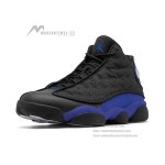 Air Jordan 13 Retro 'Hyper Royal' 414571-040 with Black Reflective Mesh Upper and Blue Suede Overlays