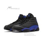 Air Jordan 13 Retro 'Hyper Royal' 414571-040 with Black Reflective Mesh Upper and Blue Suede Overlays
